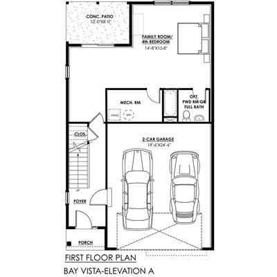 Elevation A - 1st Floor