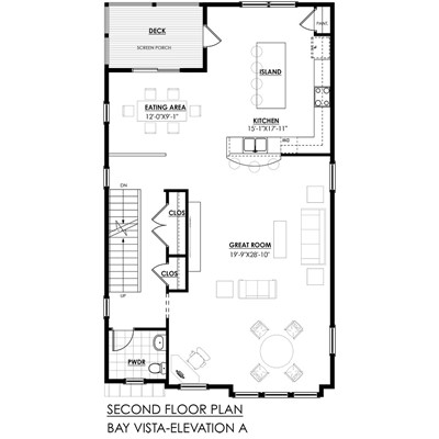 Elevation A - 2nd Floor