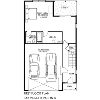 Elevation B - 1st Floor